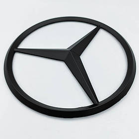 Емблема задня Mercedes Benz (Мерседес) 90 мм Чорний Матт