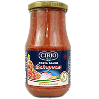 Соус томатний з м'ясом Сіріо Cirio bolognese 420g 12шт/ящ (Код: 00-00014410)