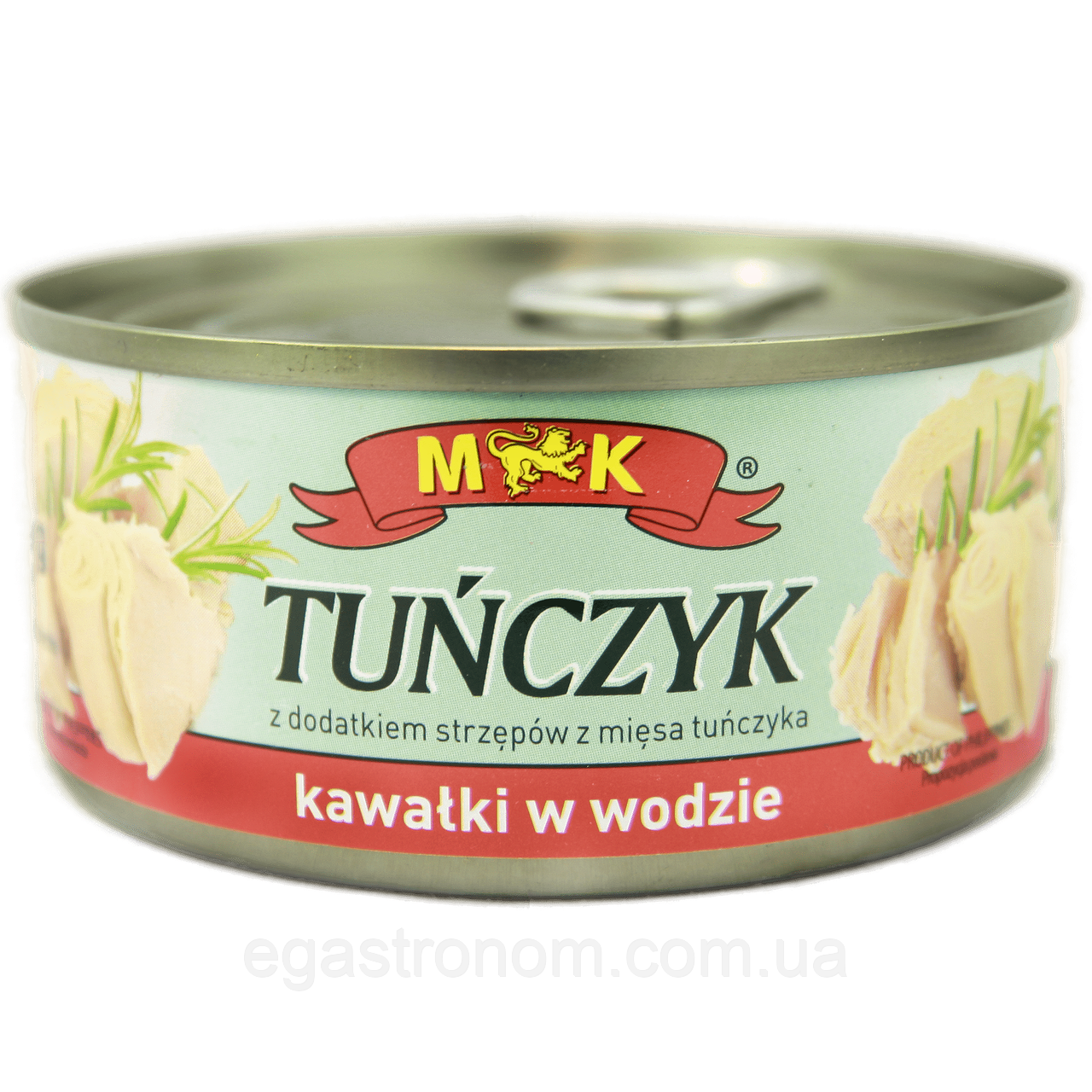 Тунець шматочками у власному соці МК МК Tunczyk kawalki we własnym soku 120/170g 48шт/ящ (Код: 00-00014359), фото 1
