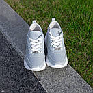 Блакитні літні шкіряні кросівки з перфорацією, фото 8