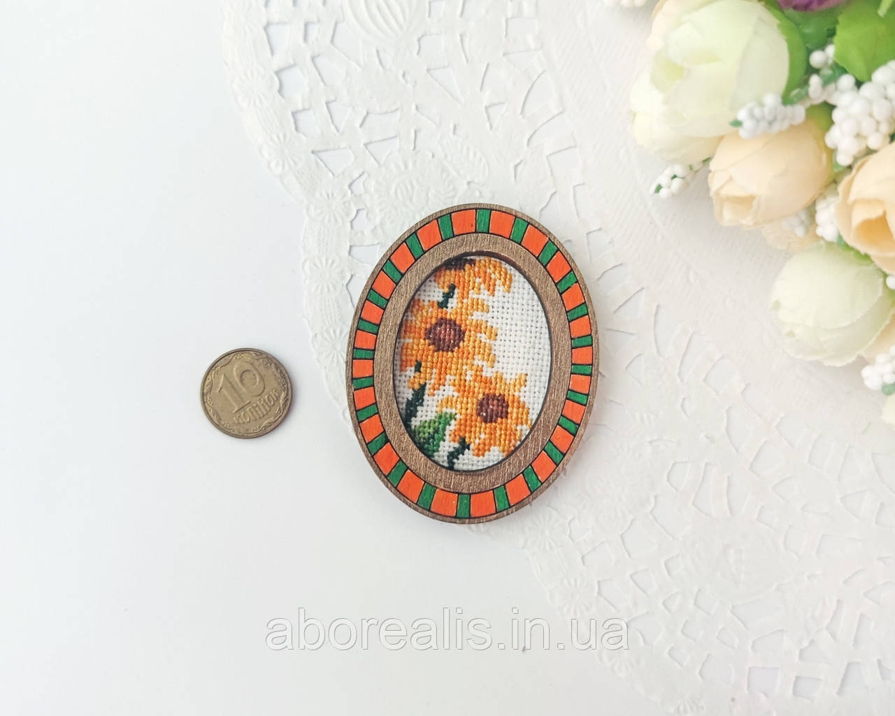 Мініатюра лялькова 1:12. Вишита картина 4.5*5.5 см, фото 1