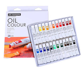 Олійні фарби для малювання Набір "Art ranger" 24 кольори по 12мл у пластикових тюбиках