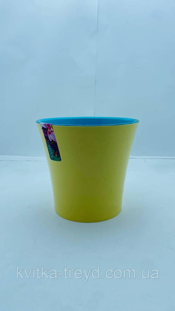 Горщик для квітів Arte new 1,8 L Жовто-блакитний