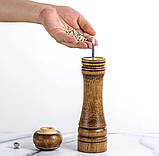Млин для перцю та солі дерев'яний 17 см, фото 3