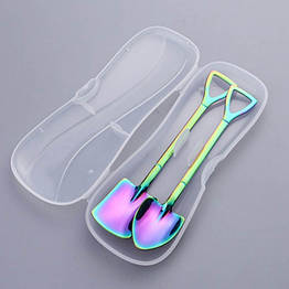 Набір ложок CQ у формі лопати (2 шт., неіржавка сталь, Хамелеон)