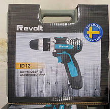 Шуруповерт акумуляторний Revolt ID-12 компактний легкий 25 Нм ручний 2 акумулятори в кейсі