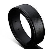 Ремінь чоловічий шкіряний Bison Denim W71738-3B (Чорний), фото 4