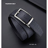 Ремінь чоловічий Bison Denim N71691-1B (Чорний), фото 5