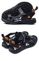 Чоловічі шкіряні сандалії Nike NS Or, Чоловічі шкіряні шльопанці, босоніжки чорні, Чоловіче взуття