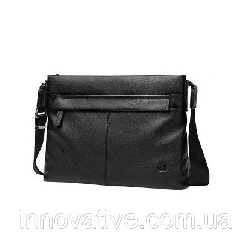 Чоловіча сумка шкіряна Bison Denim N20142-2B (Чорний), фото 1