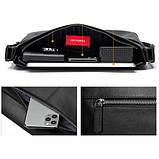 Чоловіча сумка шкіряна Bison Denim N20142-2B (Чорний), фото 3