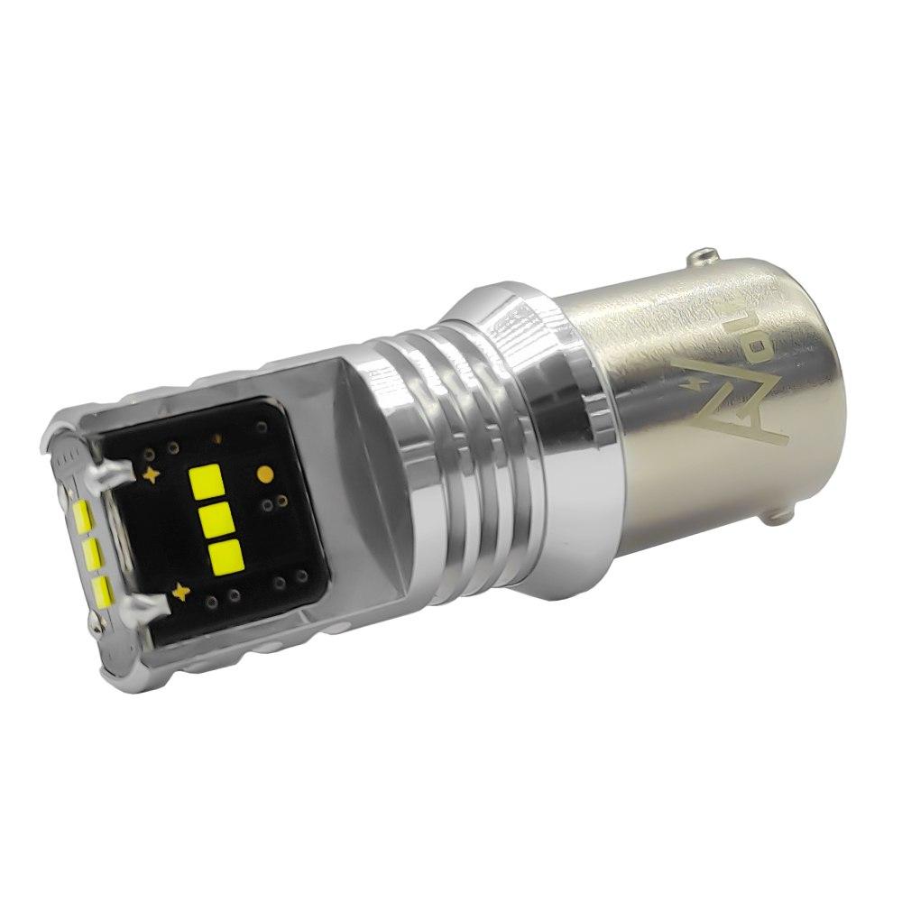 Світлодіодна лампа AVolt BA15S 1156-LG-CSP-9SMD Canbus білий 12-24v