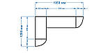 Шафа-купе кутова комбінована з кутовим елементом Шафа для дому різних розмірів 900-3500 мм., фото 3