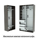 Шафа-купе кутова комбінована з кутовим елементом Шафа для дому різних розмірів 900-3500 мм., фото 7