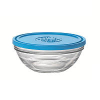 Duralex Контейнер Lys Carre круглий. з синьою кришкою, 17 см, 970 мл