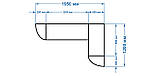 Шафа-купе кутова комбінована з кутовим елементом Шафа для дому різних розмірів 900-3500 мм., фото 7