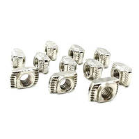 Гайка Т-образна 10шт, M4 для 6мм паза алюмінієвого профілю 20 серії, нікельована сталь
