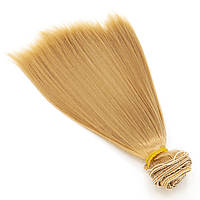 Волосы для кукол, глянцевые, прямые, цвет Светлый Каштан (№12), длина 15 см