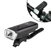 Велосипедний індукційний ліхтар і велозвонок 120дБ 1800мАг, HJ-047B, з акумулятором 18650, IPX5