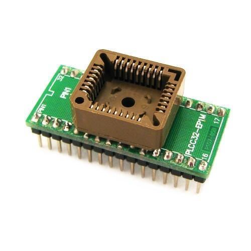 PLCC32 - DIP32 перехідник, панелька для мікросхем, крок 1.27 мм, підходить для програматорів