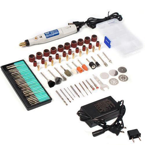 Бормашина гравер міні 18В HILDA JD5202 і комплект насадок, алмазних фрез, 30 насадок у комплекті