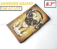 Силиконовый чехол книжка Мопс для Samsung Galaxy tab A7 lite SM-T220 SM-T225 (8,7 дюймов) самсунг таб а7 лайт