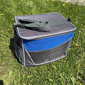 Термосумка 36*26*32 Stenson WW01351 сіра з синім