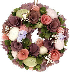 Декоративний вінок підвісний Ash Roses Ø24cm Bona DP118239, 7523289 — 377