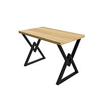 Стол для прямоугольный "Серия 14" из массива дерева и опор из металла