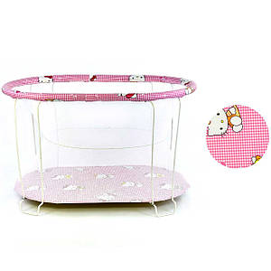 Дитячий ігровий манеж (овальний, м'яке дно, сітка) №7 Hello Kitty"