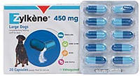 Зілкене 450 мг Zylkene заспокійливе антистресовий засіб для великих порід собак, 10 капсул, блістер
