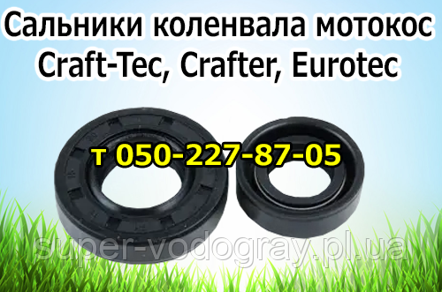 Сальники колінвала для бензокоси Craft-Tec, Carver, Crafter, Eurotec
