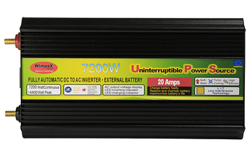Перетворювач напруги Wimpex Power Inverter WX-7200W 12V 12V-220V із зарядкою | Автомобільний інвертор