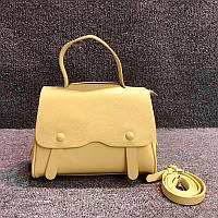 Женская кожаная желтая сумка