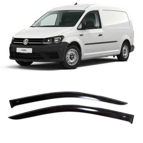 Дефлектори бічних скел Вітровики на Volkswagen Caddy III 2004-2015 (скотч) AV-Tuning