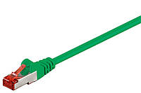 Патч-корд екранований Goobay RJ45 SFTP6  2.0m patch AWG27 D6.0mm Gold Protect зелений (75.09. EV, код: 7454444