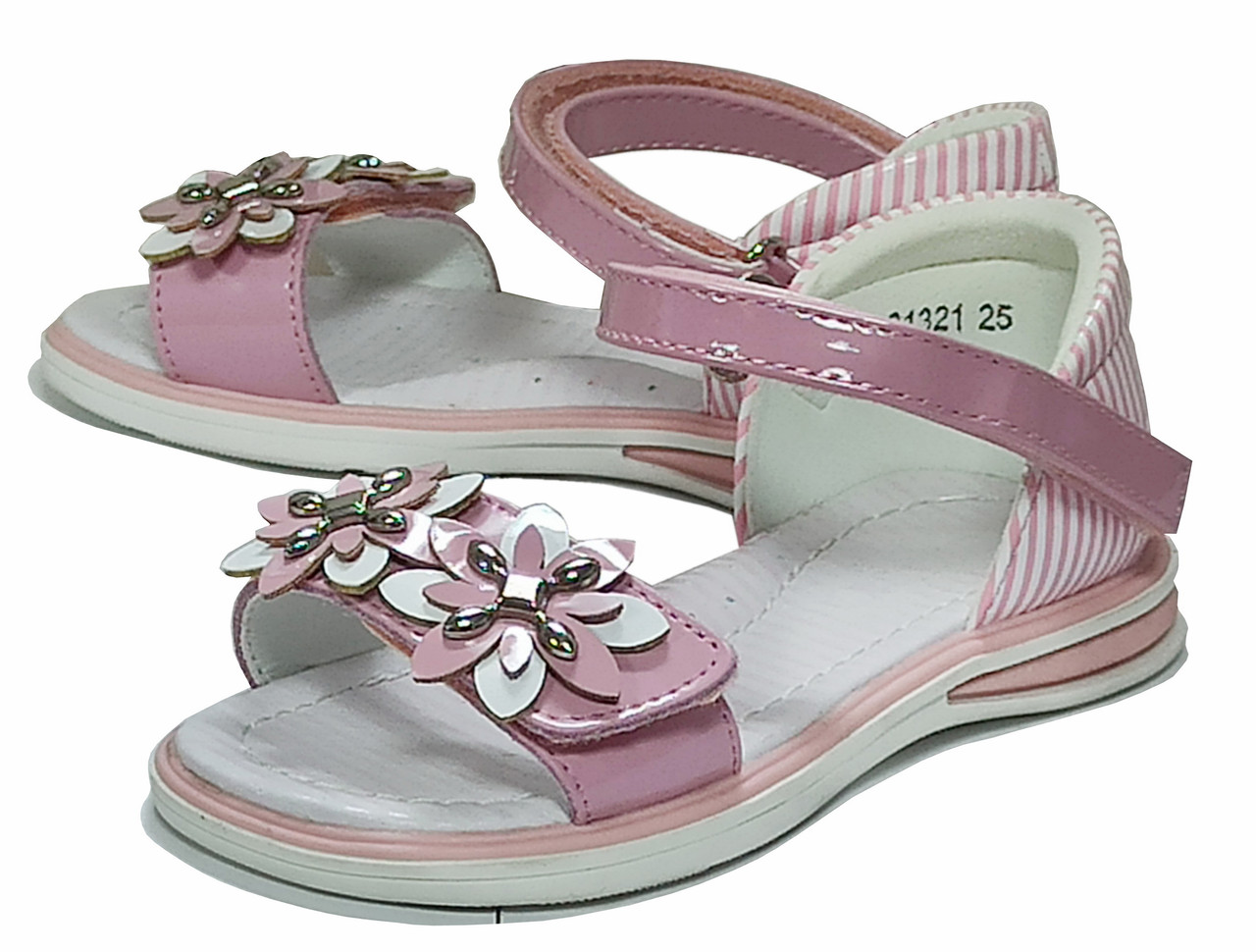 Ортопедичні босоніжки сандалі літнє взуття для дівчинки 321 рожеві Казка р.25
