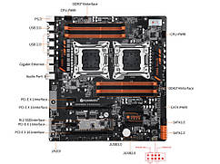 Материнська плата HUANANZHI X79 Dual 8D LGA 2011 E-ATX двопроцесорна