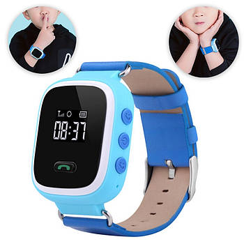 Дитячий Розумний годинник-телефон з GPS-трекером Smart Baby Watch Q60, Блакитний / Наручний смарт годинник для хлопчика