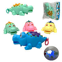 Заводная игрушка с подсветкой "Крокодильчик" LY2226-A4, 4 цвета