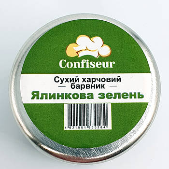 Сухий барвник для шоколаду Confiseur Ялинкова зелень 4 г