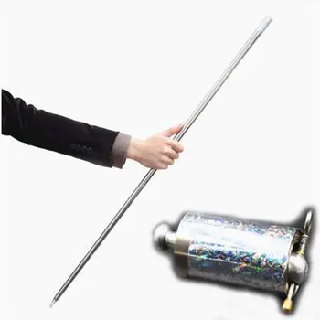 Складана телескопічна тростина для фокусів Палиця для фокусника Сріблястий (KG-8296)