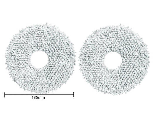 Мікрофіброві накладки (ганчірки) для робот-пилососа Xiaomi X10+ / X20+ ( B101GL / C102 ) / X10 Plus X20 Plus 2шт, фото 1