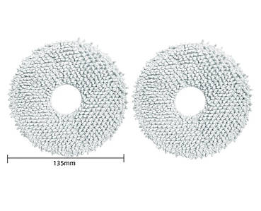 Мікрофіброві накладки (ганчірка) для робот-пилососа Ecovacs Deebot Ozmo X1 OMNI ( DEX11 ) / T20 Omni ( DLX23 ) 2 шт