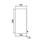 Навісна шафа-сушарка (двохдверна) ЛЮКС із фарбованими МДФ фасадами ширина 500 МАКСІ-Мебель Дуб сонома/Білий, фото 3