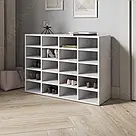 Взуттєвий стелаж на 20 відкритих комірок з ДСП Полиці для взуття 920 мм у передпокій Містка взуттєвниця, фото 2