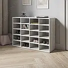 Взуттєвий стелаж на 20 відкритих комірок з ДСП Полиці для взуття 920 мм у передпокій Містка взуттєвниця, фото 3