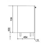 Тумба з трьома ящиками (без стільниці) ЛЮКС із фарбованими МДФ фасадами ширина 600 МАКСІ-Мебель Дуб сонома/Білий, фото 3