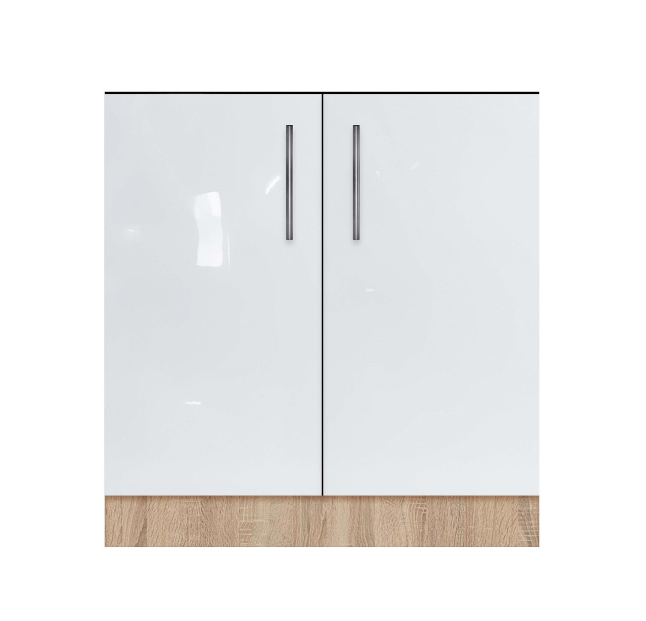 Тумба-мийка дводверна без мийки (без стільниці) ЛЮКС з фарбованими МДФ фасадами ширина 800 МАКСІ-Мібель Дуб, фото 1