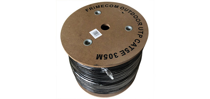 Кабель витая пара UTP для внеш. прокладки Сat.5e биметалл 305м FrimeCom CCA Solid 4 pairs 24AWG бухта OUTDOOR, фото 1